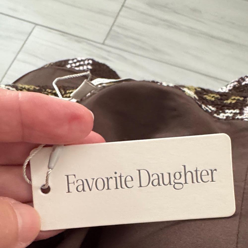 Favorite Daughter The First Wife Mini Chocolate Pink Plaid Skirt Size 10 NWT - Picture 7 of 9